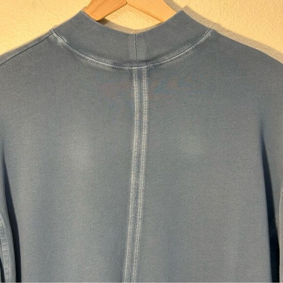 Old Navy Crop Sweatshirt Women’s Small Blue Mock Neck Drop Shoulder. - Picture 5 of 9